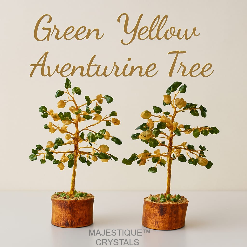 Green Yellow Mix Aventurine Crystal Tree view 2